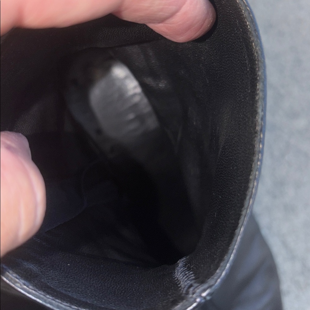 Staud Wally Boots used some wear at heel 37 1/2 square toe zipper booties flaw - Picture 15 of 16